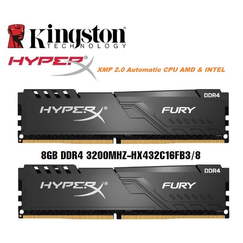 Ram Kingston HyperX Fury 8GB DDR4 3200MHz 2666MHz 2400MHz 2133MHz - Bảo hành 36 tháng