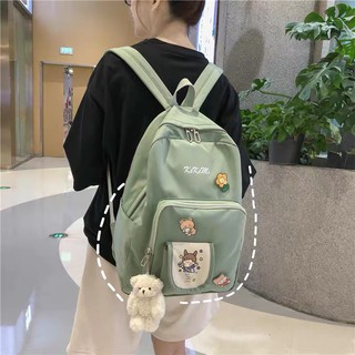 BALO TẶNG HUY HIỆU VÀ GẤU - BALO HÀN QUỐC