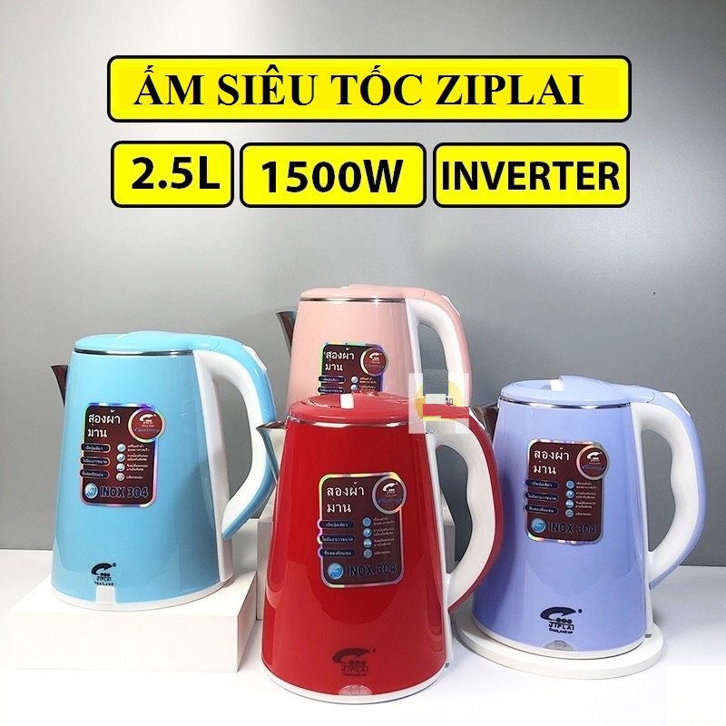 Ấm Siêu Tốc Thái Lan 2.5L Cao Cấp 2 Lớp Cách Nhiệt Siêu Bền