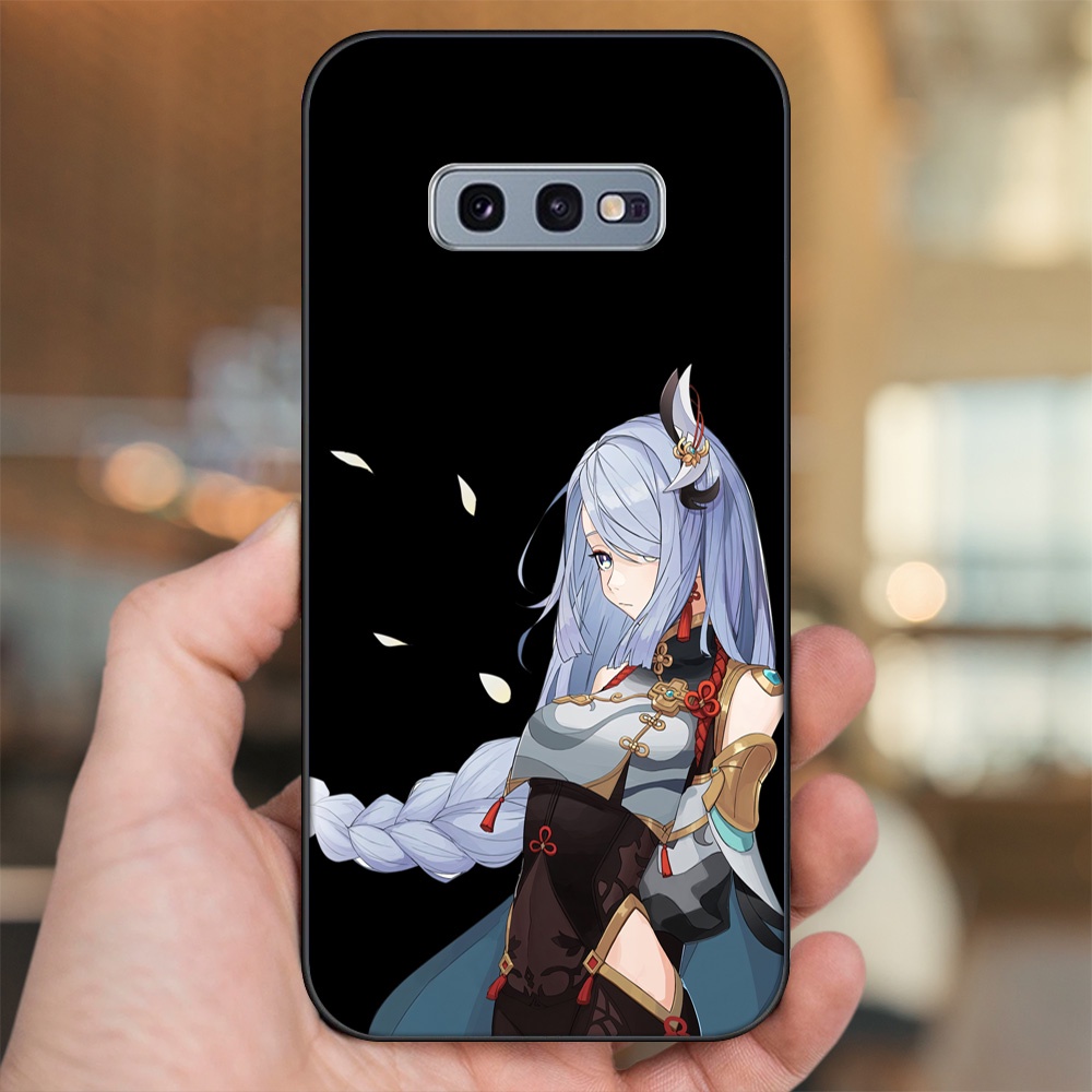 Ốp lưng Samsung S10e viền đen in hình Shenhe Genshin Impact