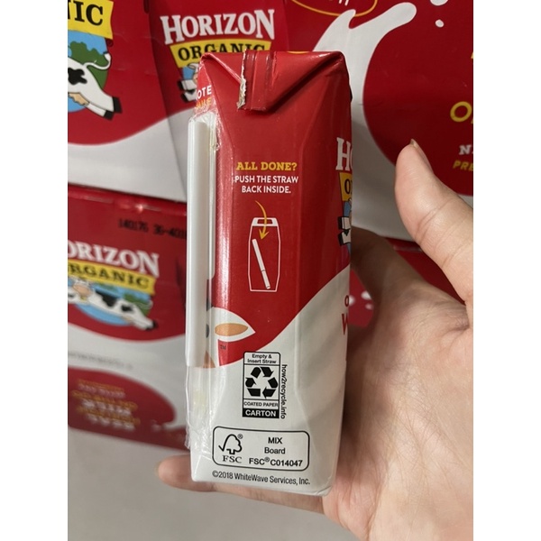 Nguyên thùng - Sữa nước Horizon nguyên kem thùng 18 hộp 236ml