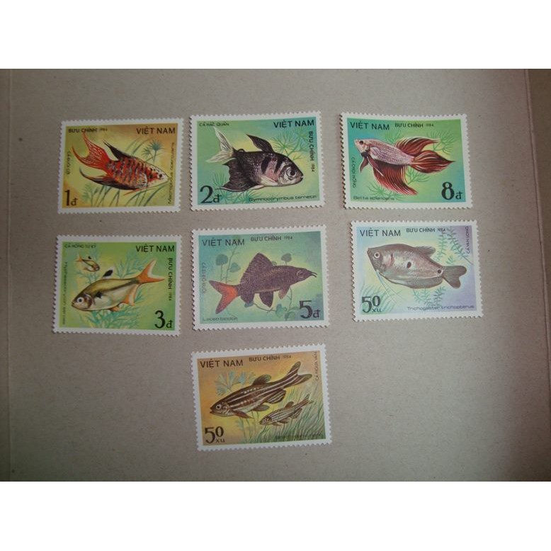 Tem sưu tập Việt Nam MS 443 Cá Cảnh