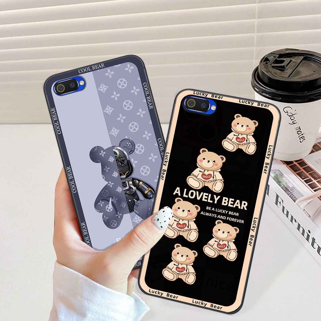Ốp Realme C1 / C2 bear brick, gấu đáng yêu, dễ thương