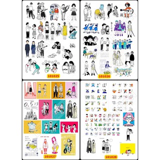 Sticker Washi A4 [ BEST FRIENDS] Dạng Lì Trang Trí Bullet Journal Siêu Đẹp (101025-101028)