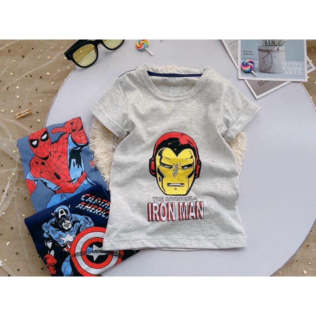 Áo thun bé trai Combo 3 áo phông HM MARVAL LIKE AUTH chất cotton 4 chiều mềm mịn
