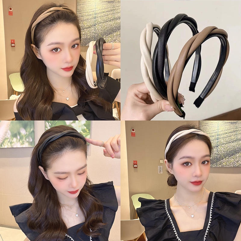 Băng Đô Da Bện Cài Tóc Cao Cấp Thanh Lịch