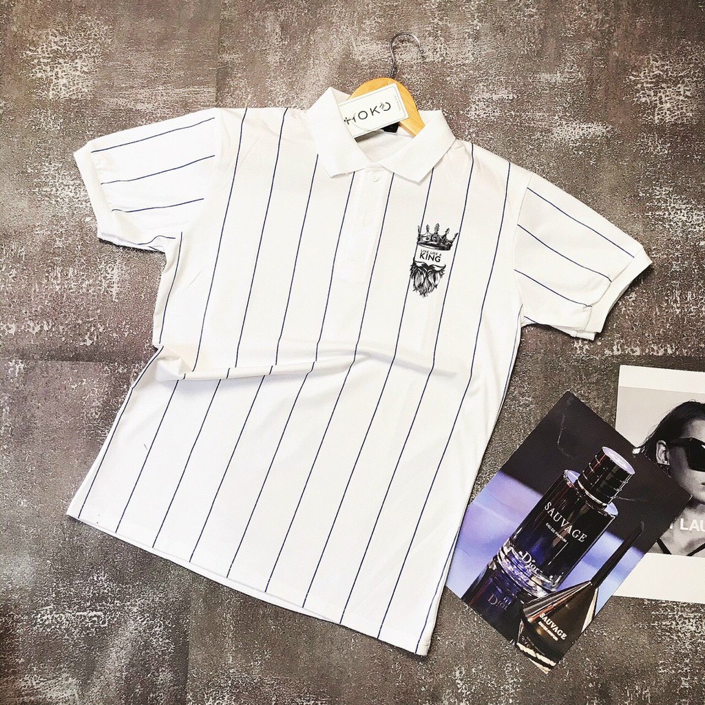 ÁO THUN CỔ SƠ MI NAM KẺ SỌC CHẤT COTTON MỀM MỊN THOÁNG MÁT LÊN FORM CỰC CHUẨN - WEDO