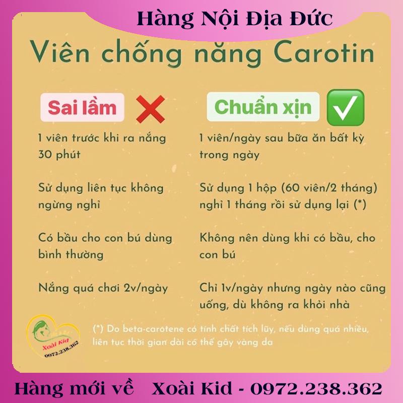 Bộ Viên uống chống nắng trắng da Carotin Mivolis, kem chống nắng Sundance, Nivea của Đức