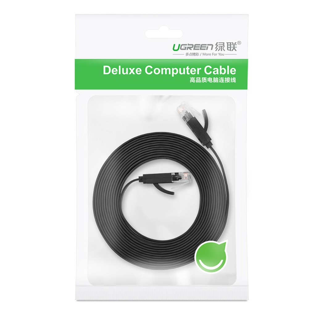 Dây cáp mạng 2 đầu đúc Cat 6 UTP dạng dẹt, dài từ 0.5-8m UGREEN NW104 ✔HÀNG CHÍNH HÃNG ✔