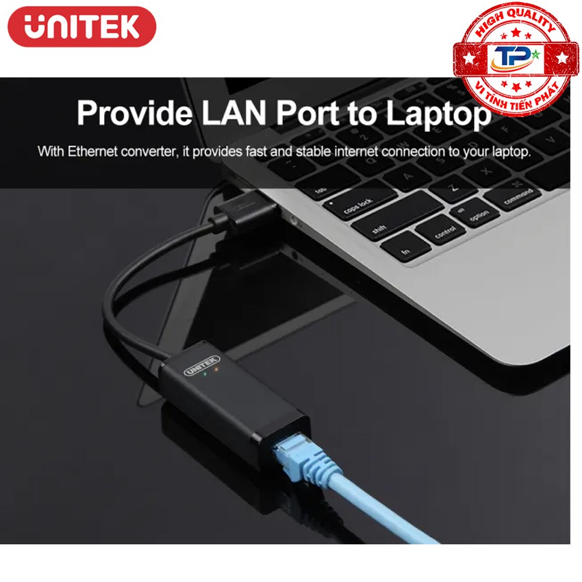 Đầu Chuyển USB ra sang cổng LAN Ethernet Unitek Y-1468 usb to LAN