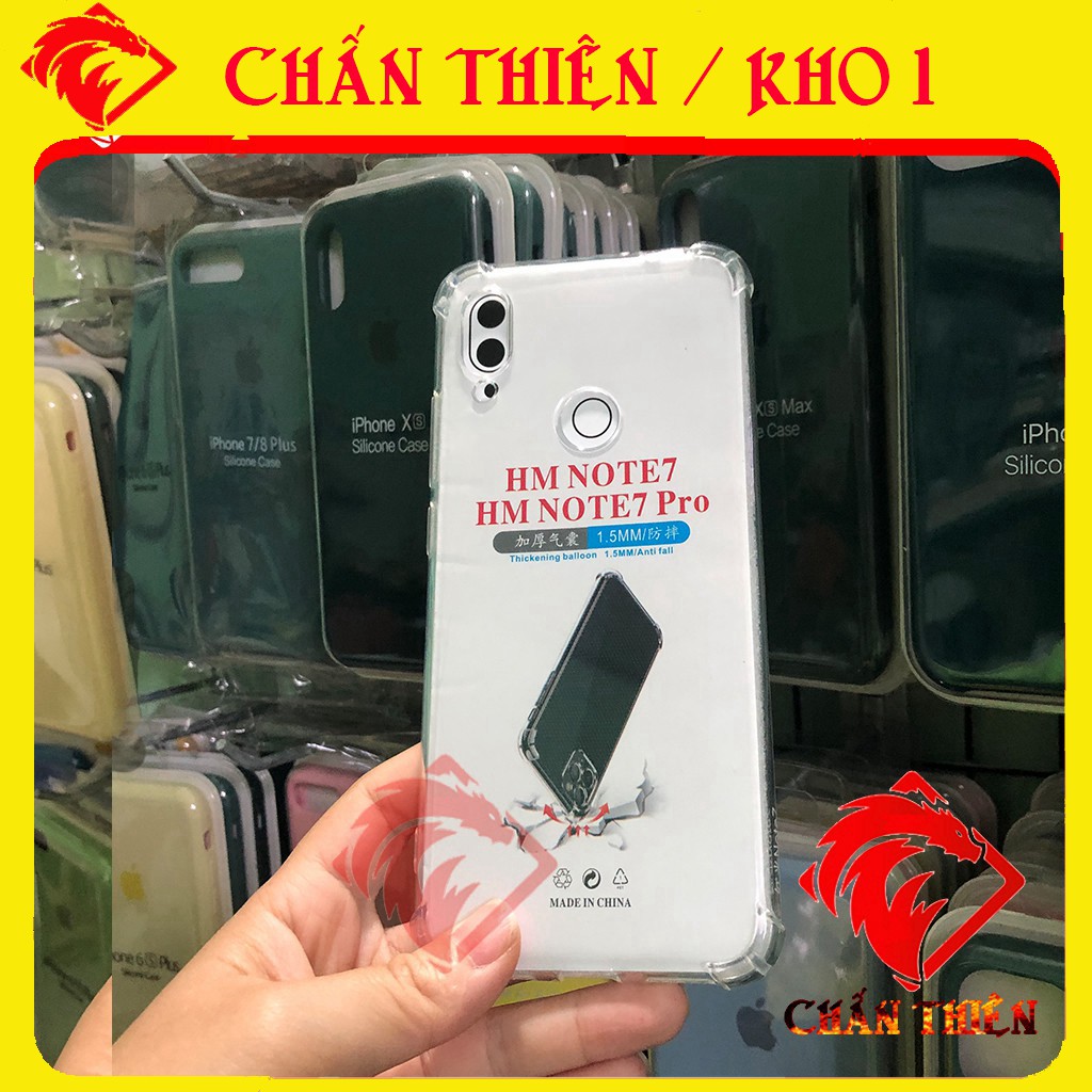 Ốp lưng Redmi Note 7 Note 7 Pro Chống Sốc Trong suốt
