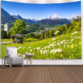 [Bản gốc * Hd] Bắc Âu ins Country Mountains Tấm thảm Trang trí Vải Nghệ thuật Treo tường Trang trí cuộc sống gia đình Bức tranh tường Treo tường Vải gia đình Rèm treo tranh trang trí Tấm thảm Vải treo tường Khăn đi biển