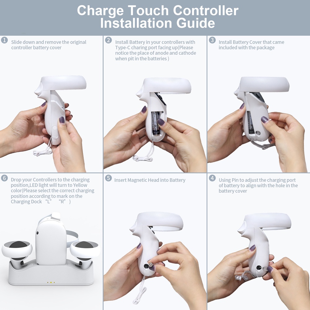 Đế Sạc Nhanh Từ Tính Cho Kính Thực Tế Ảo Oculus Quest 2