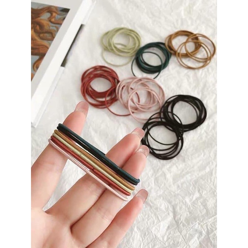 Túi Zip Set 100 Sợi Thun Cột Tóc