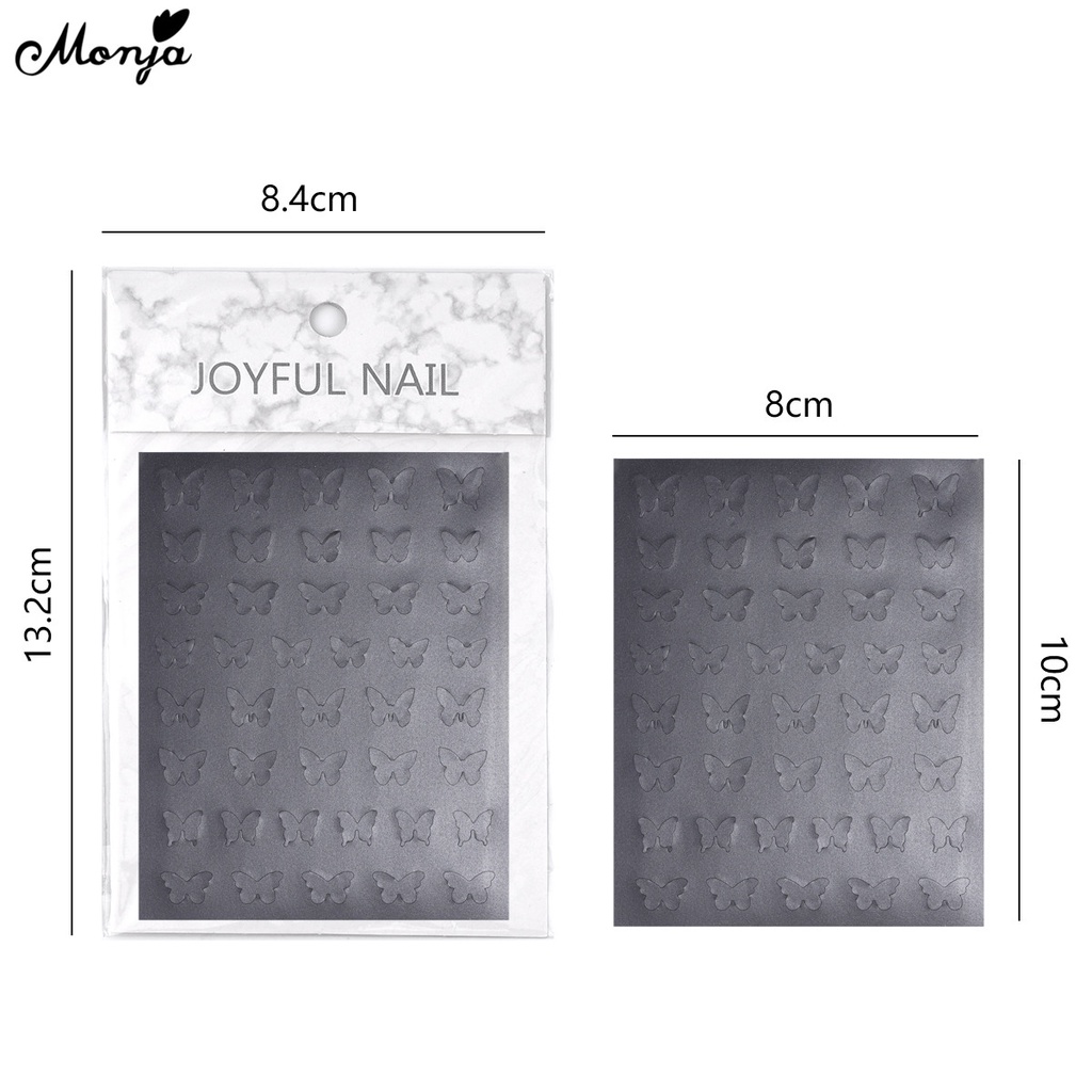 Miếng dán trang trí móng tay Monja họa tiết 3D DIY