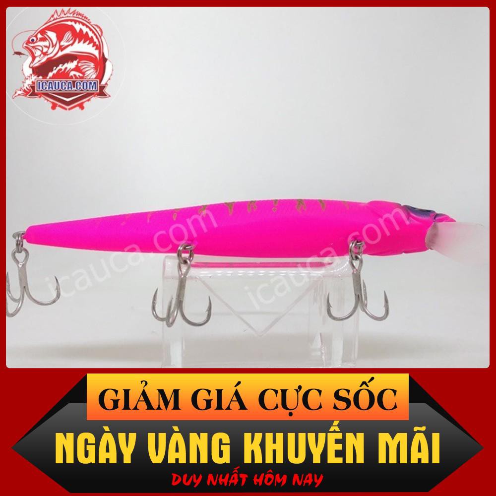 [Siêu Sốc] IC110 Minnow Hồng 15g lưỡi Owner mồi lure giả câu cá chẽm nhồng mú hiệu quả cao giá rẻ