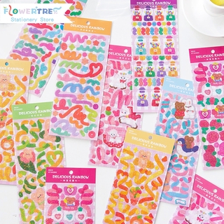 Flowertree Sticker Hình dán phong cách cầu vồng trang trí đáng yêu