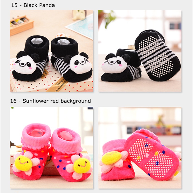 Vớ Cotton 3D Thoáng Khí Chống Trượt Thời Trang Cho Bé Trai Sơ Sinh