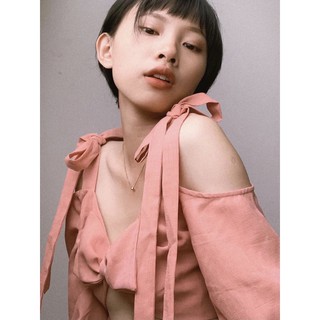 Áo croptop - hai dây cột nơ - Flush Top