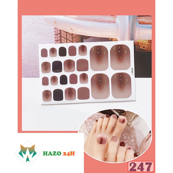 Set Sticker Dán Móng Chân 3D Cực Xinh Cho Các Nàng P247 Qy020-032 Siêu Hot - Hazo