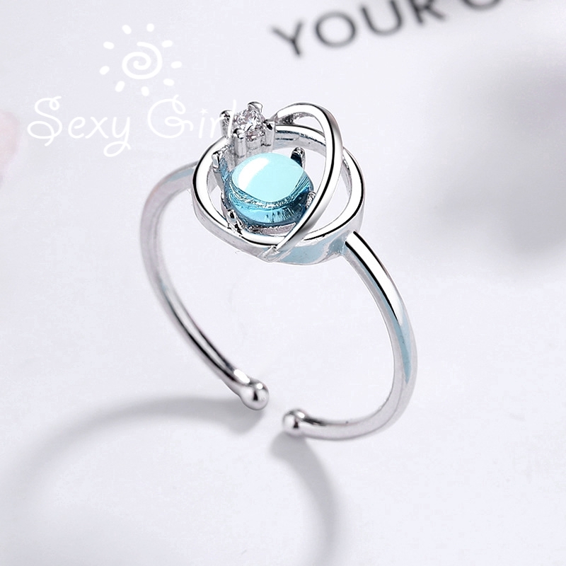 Nhẫn Đeo Tay Kim Loại Đính Đá Thanh Lịch Cho Nữ