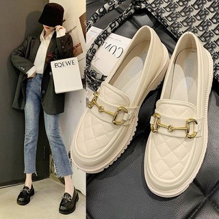 Korean style2021new women s shoes fashion shirt Korean student shoes female Shoes Cheap real soft leather British style small leather shoes women s spring flat loafers platfor thumbnail