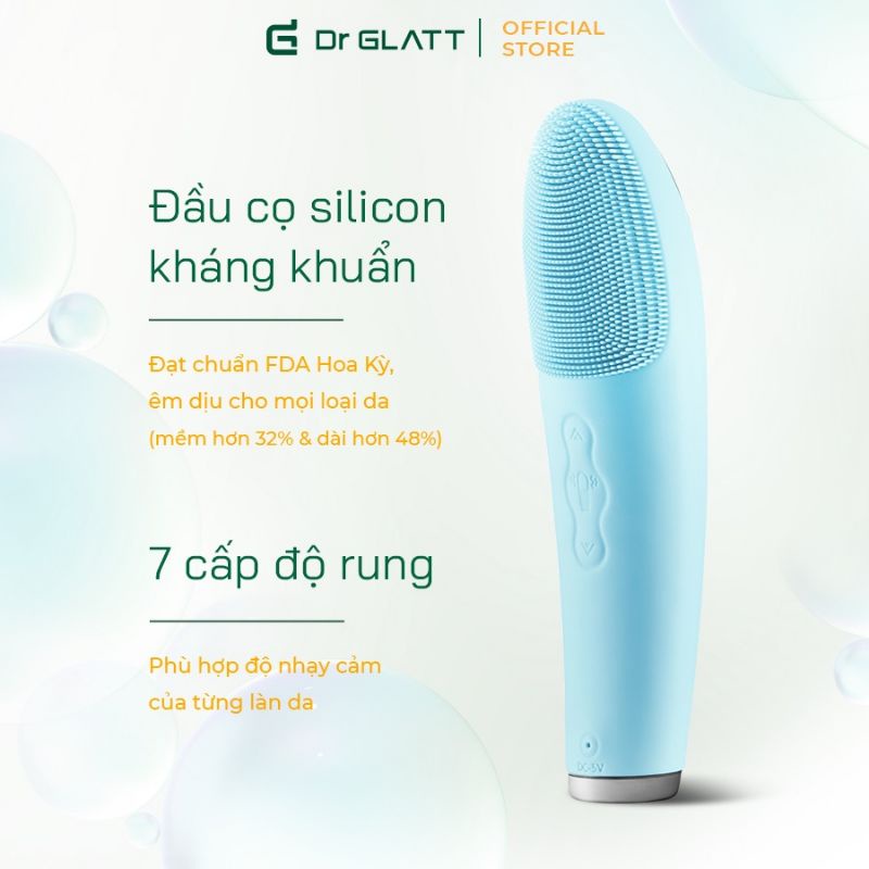 Máy rửa mặt Dr Glatt Dua Fit Pro, chăm sóc da toàn diện, rửa mặt, tẩy trang, đẩy tinh chất