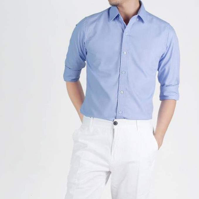 Áo sơ mi nam body dài tay Hàn Quốc, vải chống nhăn | BigBuy360 - bigbuy360.vn