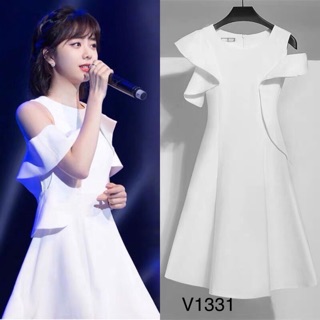 Váy trắng tay cánh tiên V1331 - thiết kế cao cấp DVC