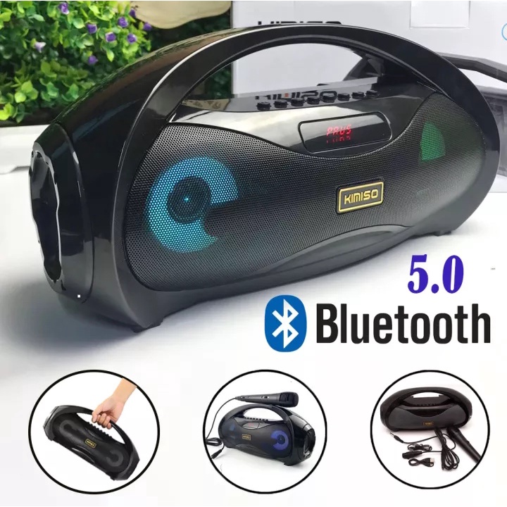 Loa Bluetooth karaoke xách tay di động KIMISO T1S / KM-S2 / YS98 kèm mic chính hãng, âm thanh chất lượng cao