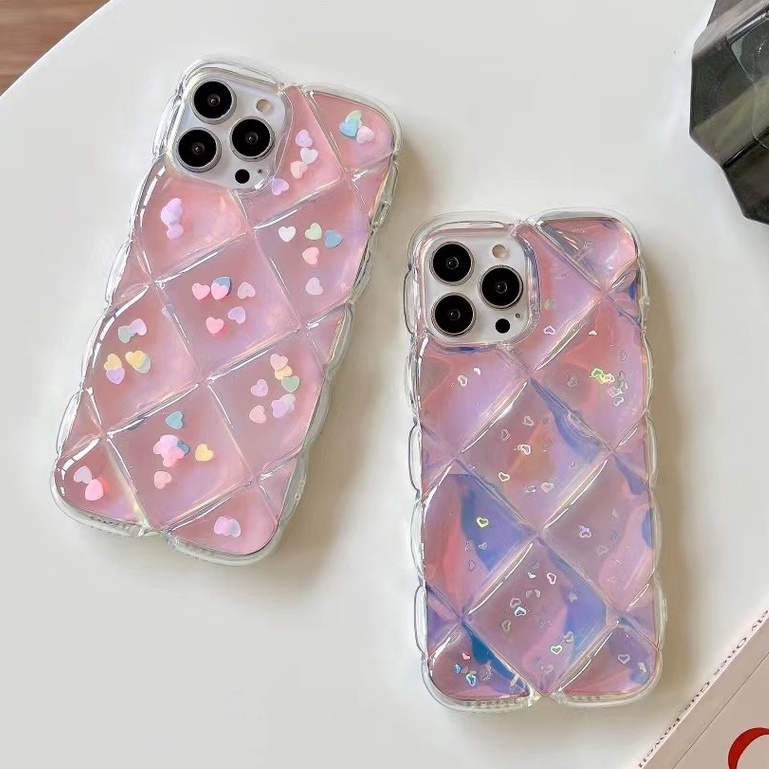 Ốp Điện Thoại Mềm Mịn Họa Tiết Hình Thoi Lấp Lánh Cho Iphone 13 pro max 12 pro max 11 pro max xs max xr x