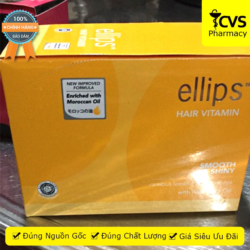 Ellips Hair Smooth &amp; Shiny Hộp 12 vỉ - Giúp Cho Tóc Trở Nên Mềm Mượt &amp; Sáng Bóng - cvspharmacy