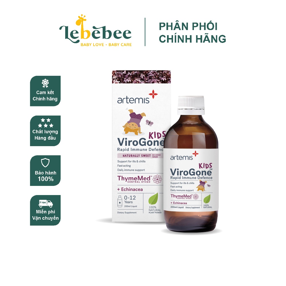 Tăng đề kháng Artemis Kids ViroGone cho bé dạng siro 100ml