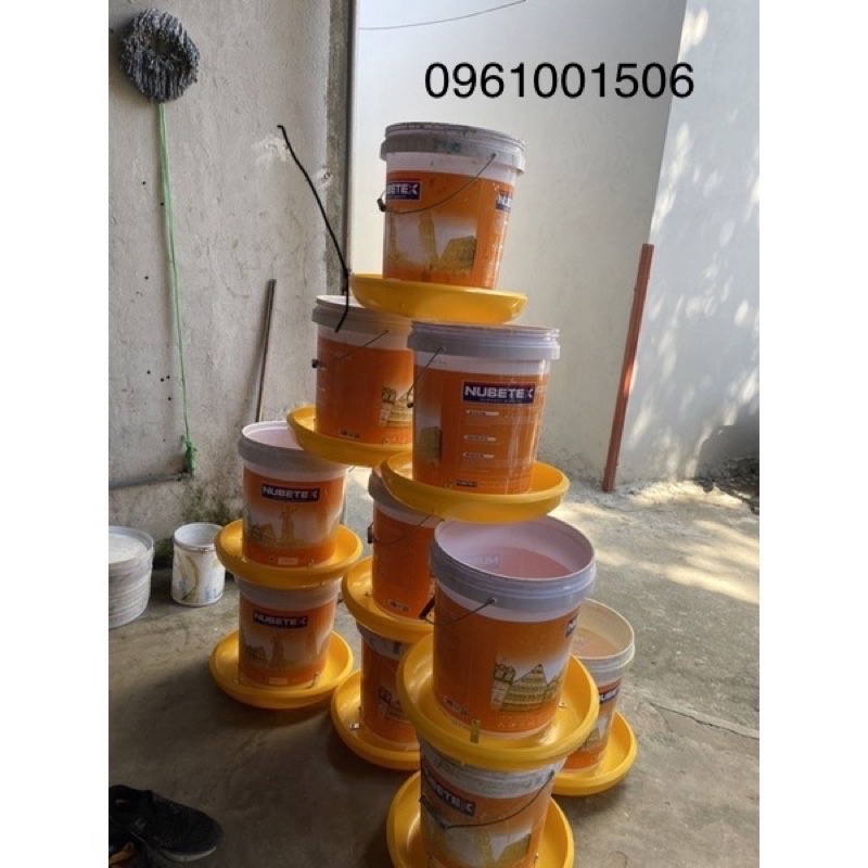 Máng ăn xô sơn cho gà vịt