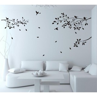 Decal dán tường hình cành cây và chim