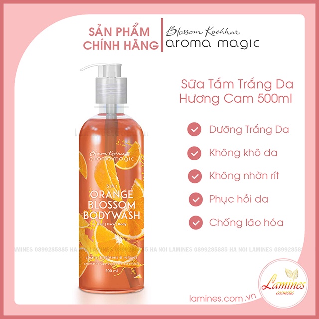 Sữa Tắm Trắng Da | Aroma Magic 3in1 Orange Blossom Bodywash 500ml