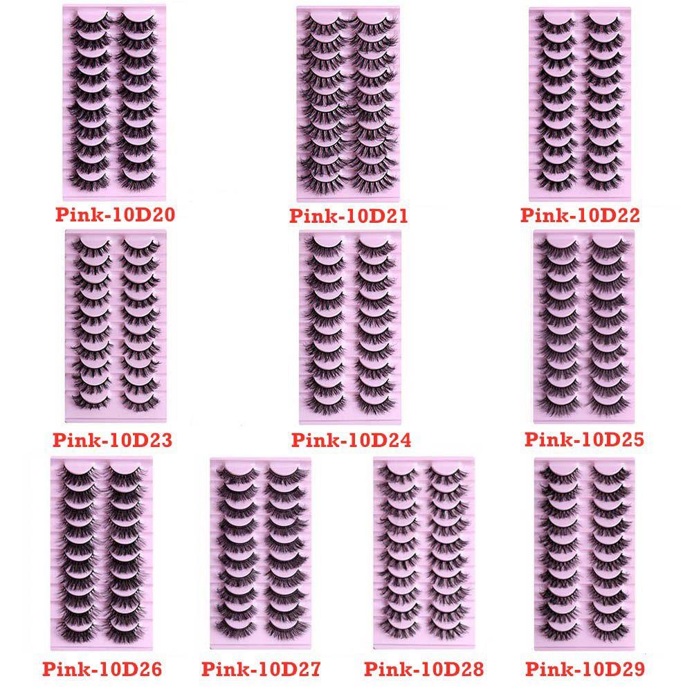 Bộ 10 Cặp Lông Mi Giả Nhiều Lớp Dày Dài Tự Nhiên Có Thể Tái Sử Dụng