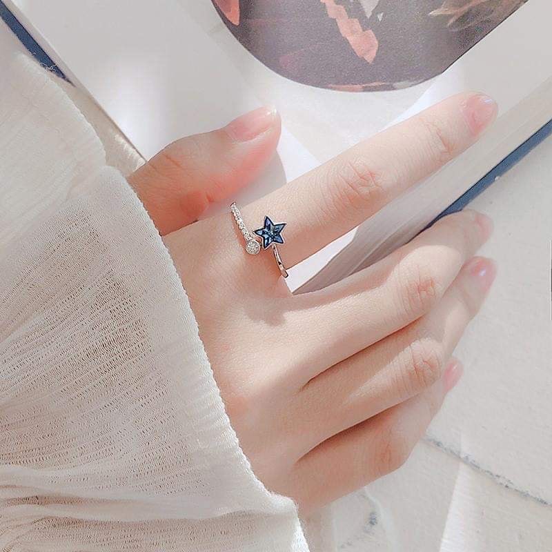 Nhẫn bạc Tiệm bạc 21 Centimeters Blue Star