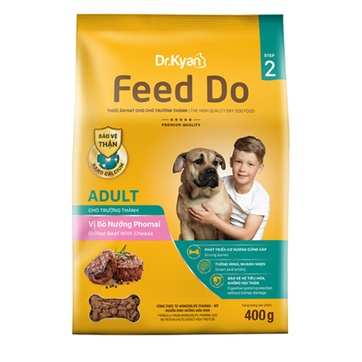 Thức Ăn Hạt Khô Cho Chó Nhỏ và Trưởng Thành – Vị Bò Nướng Phô Mai Feed Do PUPPY Step 1