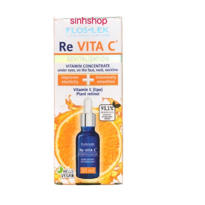 Serum Trắng Da Chống Lão Hoá Flos-lekk Re Vita C vitamin C retinoll hàng nội địa balan 30ml