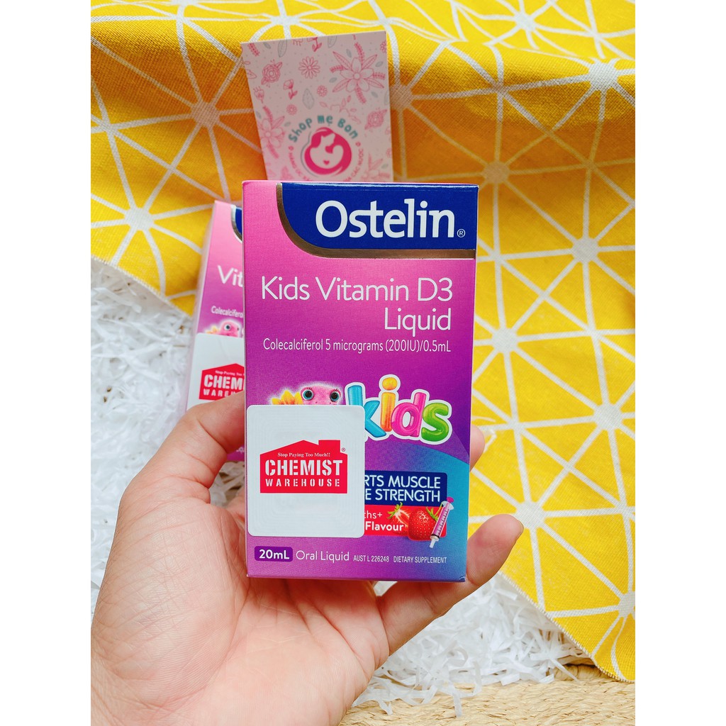 [Mã FMCGSALE24 giảm 8% đơn 500K] [Tem CHEMIST] Ostelin Vitamin D3 Liquid/Drops - Xuất xứ Úc
