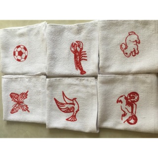 Khăn mặt nhà trẻ, khăn mầm non in kí hiệu