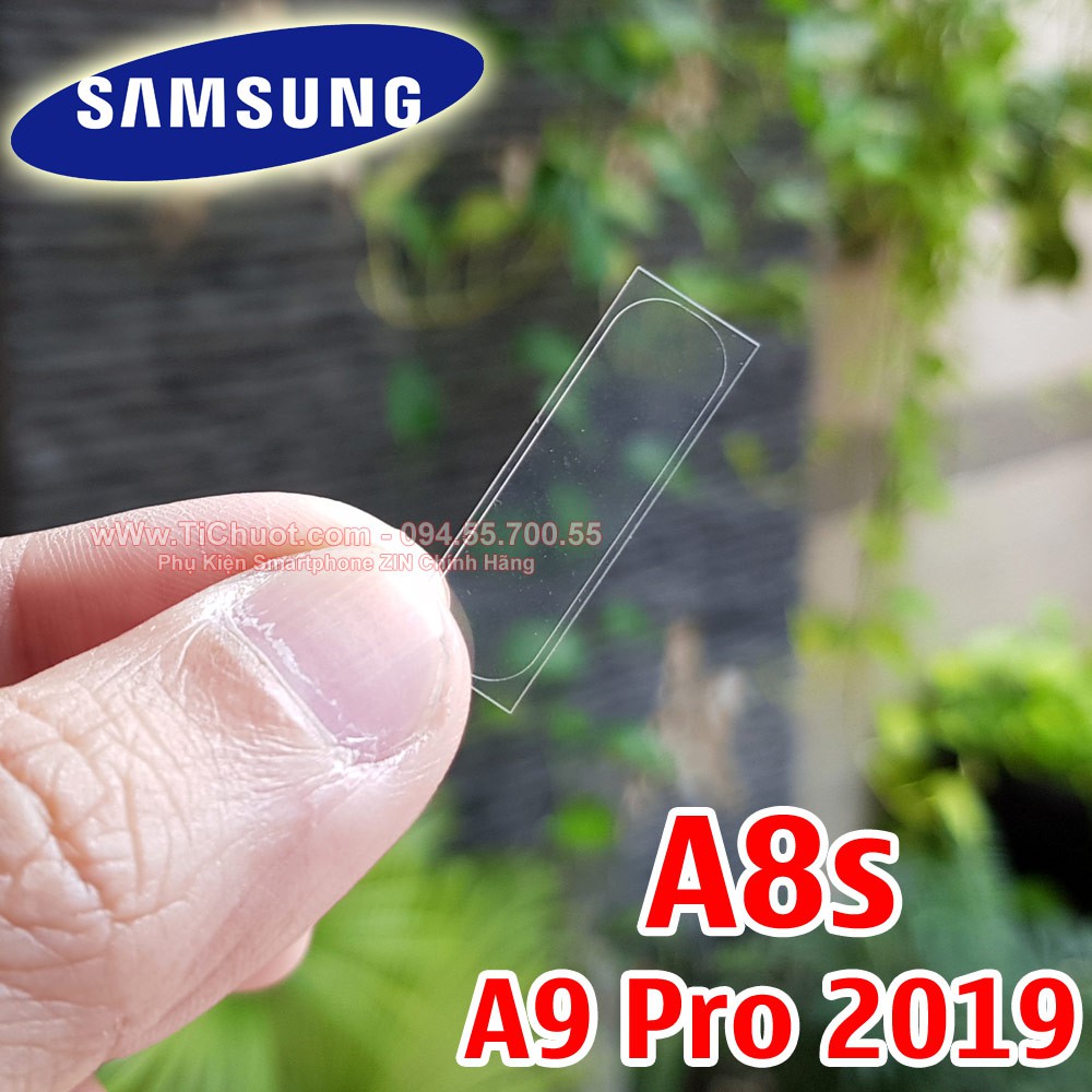 Kính Cường Lực chống trầy Camera Samsung A8s, A9 Pro 2019