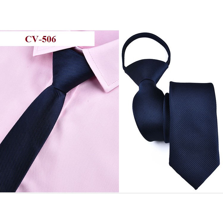Cà vạt Nam thắt sẵn cao cấp giá rẻ bản nhỏ 5cm nhiều màu, Phụ kiện vest Nam - AdamZone