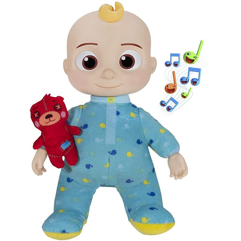CoComelon Musical Bedtime JJ Doll Plush Body Kids Sleeping Accompany Toy Gifts Soft Plush Body