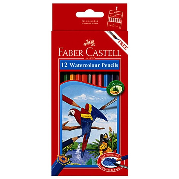 Faber-Castell-114462-Chì Màu Nước Parrot - 12 Màu Dài - Faber-Castell