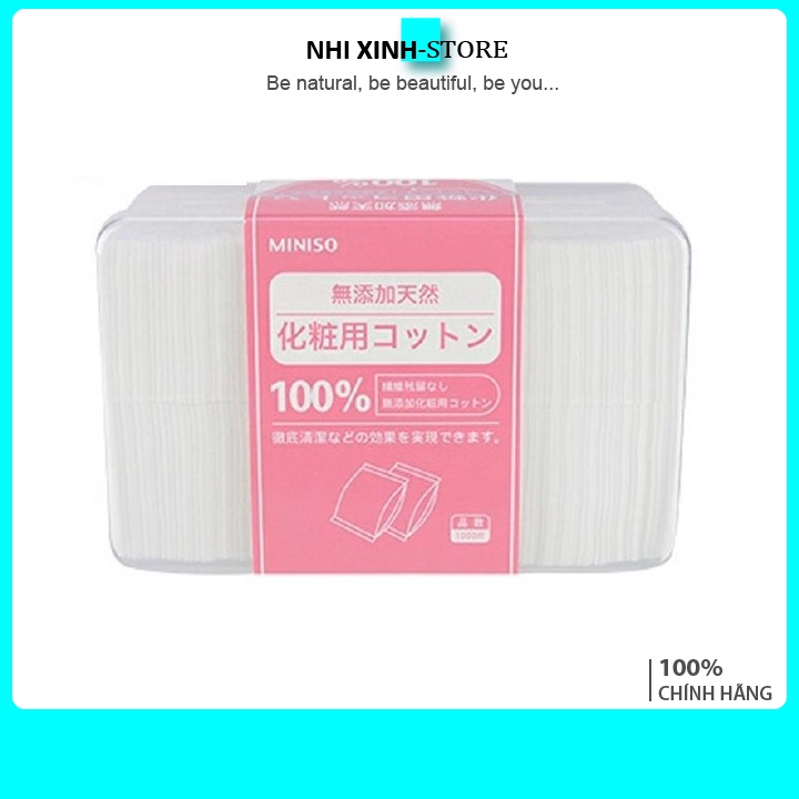 Hộp Bông Tẩy Trang Miniso 1000 Miếng – Nhật Bản