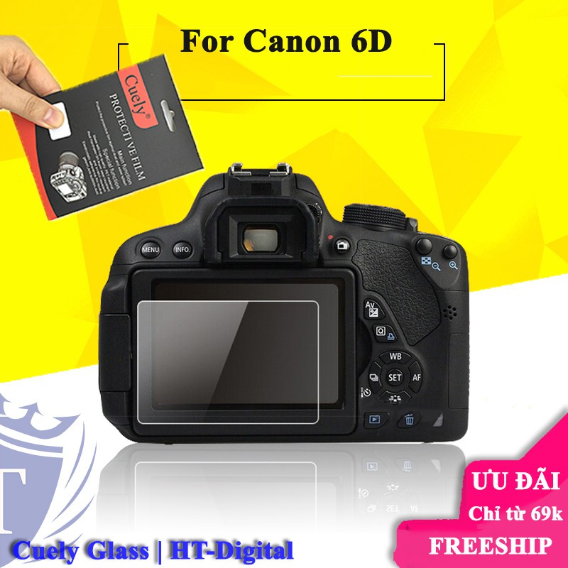 Miếng dán màn hình cường lực cho máy ảnh Canon 6D