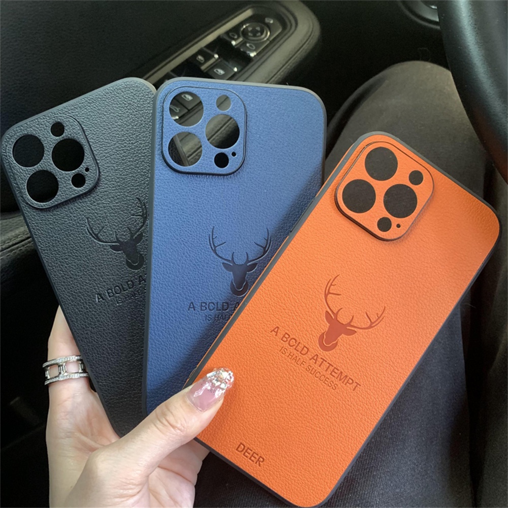 Ốp Điện Thoại Da Vintage Chống Sốc Bảo Vệ Camera Cho iPhone 13 12 11 Pro Max Promax XS Max XR X
