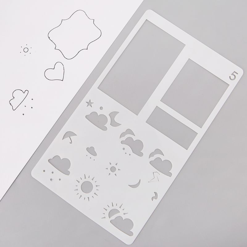 Bộ 30 khuôn nhựa vẽ hình hoạt họa trang trí hộp DIY cho bé